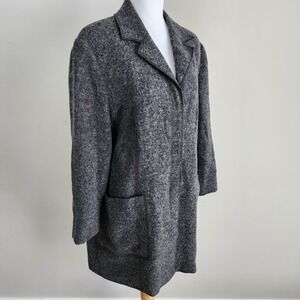 Braemar Wool Coat Womens 12 Blazer Woven Jacket Single Breasted Made In‎ Canada